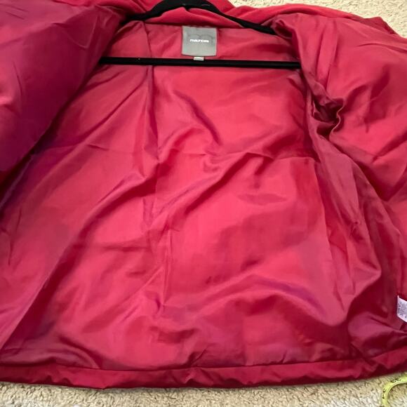 Maurices Red Snap Front Puffer Jacket Quilted Lined‎ Size Large Warm Cozy - Picture 7 of 11